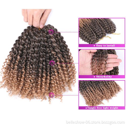 Hot sell  Synthetic Crochet Braids Curly Malibob Two Tone Braiding Hair Afro Kinky Braiding Hair wholesale